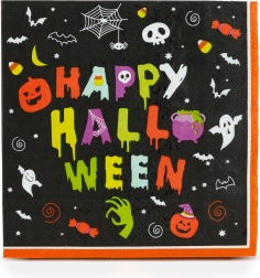 Halloweeni paberist salvrätikud Happy Halloween, 33 × 33 cm, 16 tk