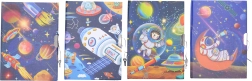Memorial with Space Theme with Lock 13x18 cm