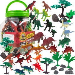 Dinosauruste figuurid ämbris koos tarvikutega 40 tk BOLEY