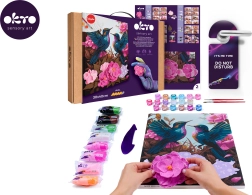 Okto maalimine numbrite järgi ja 3D modelleerimine – Hummingbirds in Love 30 × 40 cm