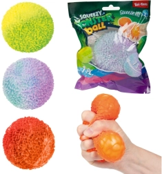 Antistressi kokkupigistatav pall sametise pinnaga 7,5 cm