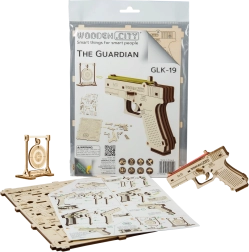 Puidust 3D pusle püstol WOODEN CITY Guardian GLK-19