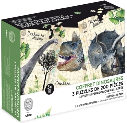 Vilaci kolme dinosaurusteemalist puslet (komplekt)