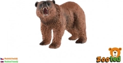 Brown bear figurine 12 cm – realistic plastic model