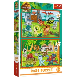 Pusle 2x24 Väikesed dinosaurused Universal Jurassic World Trefl