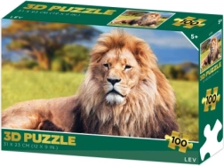 3D puzzle – lion, 100 pieces