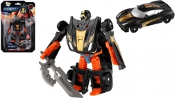 Transformeeruv robot ja sportauto 14 cm – must