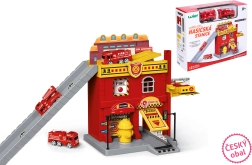 Tuletõrjedepoo autode ja liftiga, tšehhikeelne pakend