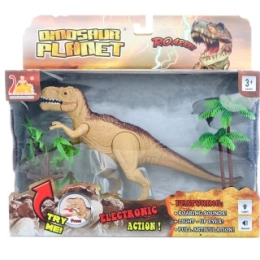 Interaktiivne dinosaurus T‑Rex helide ja valgusega