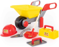 Laste ehituskomplekt Wader Polesie käruga