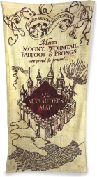 Harry Potteri rätik Marauderi kaart 75 × 150 cm, puuvill