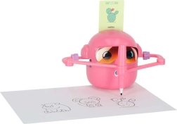 Interaktiivne joonistamisrobot lastele – õppe mänguasi kaartidega, roosa