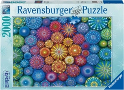 2D Puzzle 2000 Pieces Rainbow Mandalas