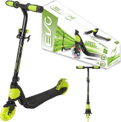 Evo kids foldable scooter Light Speed black‑lime with light-up wheels