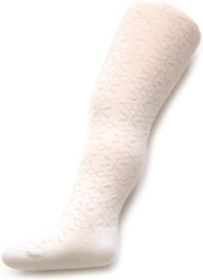 New Baby Children’s Jacquard Tights White