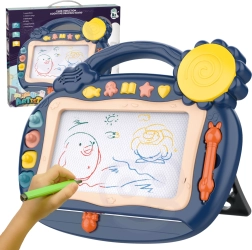 Woopie magnetiline joonistustahvel helide ja templitega – sinine