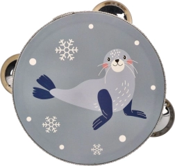 Children's tambourine with seal motif 13 cm