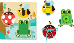Puidust aktiivne tegevustahvel loomade ja sorteerimisega TOOKY TOY