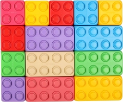 Ehitusklotsid värvilised tellised Junior 60 tk MARIOINEX