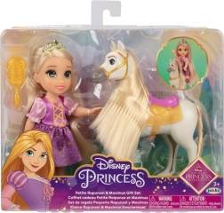 Printsess RAPUNZEL või BELLE hobuse ja harjaga, nukk 15 cm