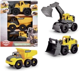 VOLVO ehituskomplekt – 3 ehitusmasinat, 16 cm (1:36)