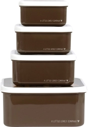 A Little Lovely Company nelja einekarbi komplekt – Medvědi