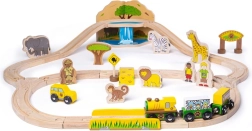 Puidust rongirada Safari BIGJIGS RAIL