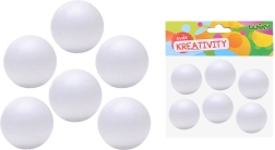 Dekoratiivsed polüstüreenkuulid 6 cm, 6 tk