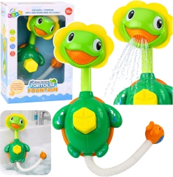 Bath fountain turtle with fish and suction cups