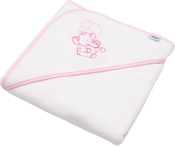 Laste froteerätik kapuutsiga NEW BABY 80 × 80 cm – valge, elevant