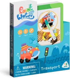 Veevõlumaalingud – transport: värviraamat 12 × 14 cm pintsliga, 8 lehte