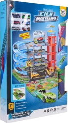 Mitmekorruseline parkla liftiga ja mängumatile lisaks + 6 väikest autot