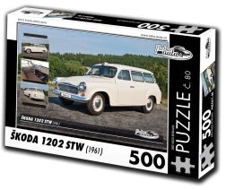 Puzzle RETRO-AUTOD Škoda 1202 STW sanitaarauto (1961) – 500 tükki