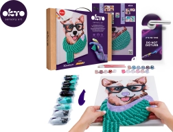 Okto paint by numbers and 3D modeling – Fashion Corgi canvas 30 × 40 cm