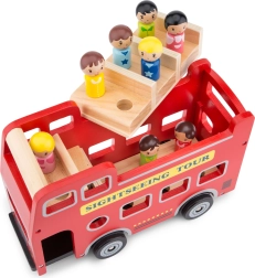Punane linna buss figuuridega