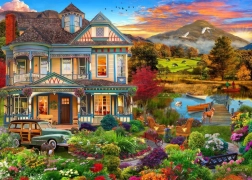 Puzzle Country Garden House 500 Pieces BLUEBIRD