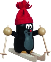 Detoa Mutike suuskadel – puidust figuur 10 cm