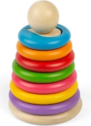 Bigjigs Toys puidust kujunditega ladumistorni mänguasi
