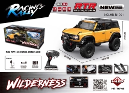 Kaugjuhtimisega auto Wilderness 1:10 kollane