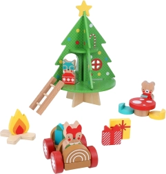 Petit Collage puidust mängukomplekt jõulumaja