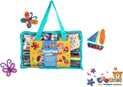 Loomiskomplekt Created – suur loominguline komplekt lastele 4+ plastikust kotis 31 × 20 cm