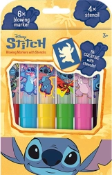 Puhutavad viltpliiatsid Lilo & Stitch – 6 värvi komplekt šabloonidega