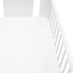 Jersey Fitted Sheet for Cot New Baby 120 × 60 White
