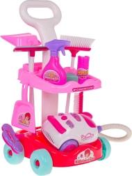 Laste koristuskomplekt interaktiivse tolmuimeja ja käru­ga