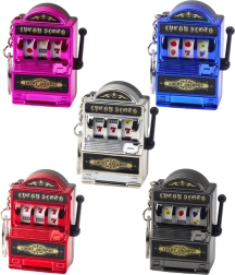 Võtmehoidja mini mänguautomaat pesaga, liikuv kang, värvide segu