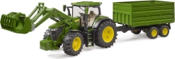 John Deere 7R traktor esilaaduri ja haagisega