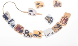 Cubika pastelsed lükitavad transpordivahendid – puidust lükkekomplekt