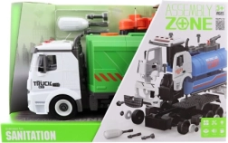 Screwable Garbage Truck with Batteries and Inertia Wheel