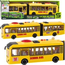 Liigendiga koolibuss 1:16 tulede, helide ja avatavate ustega