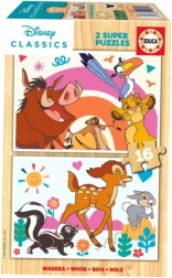 Educa wooden puzzles The Lion King and Bambi 2 x 16 pieces